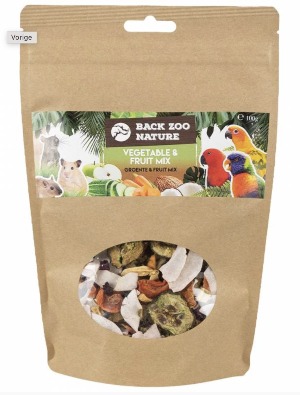 Mezcla de frutas y verduras Back Zoo Nature 100 gramos